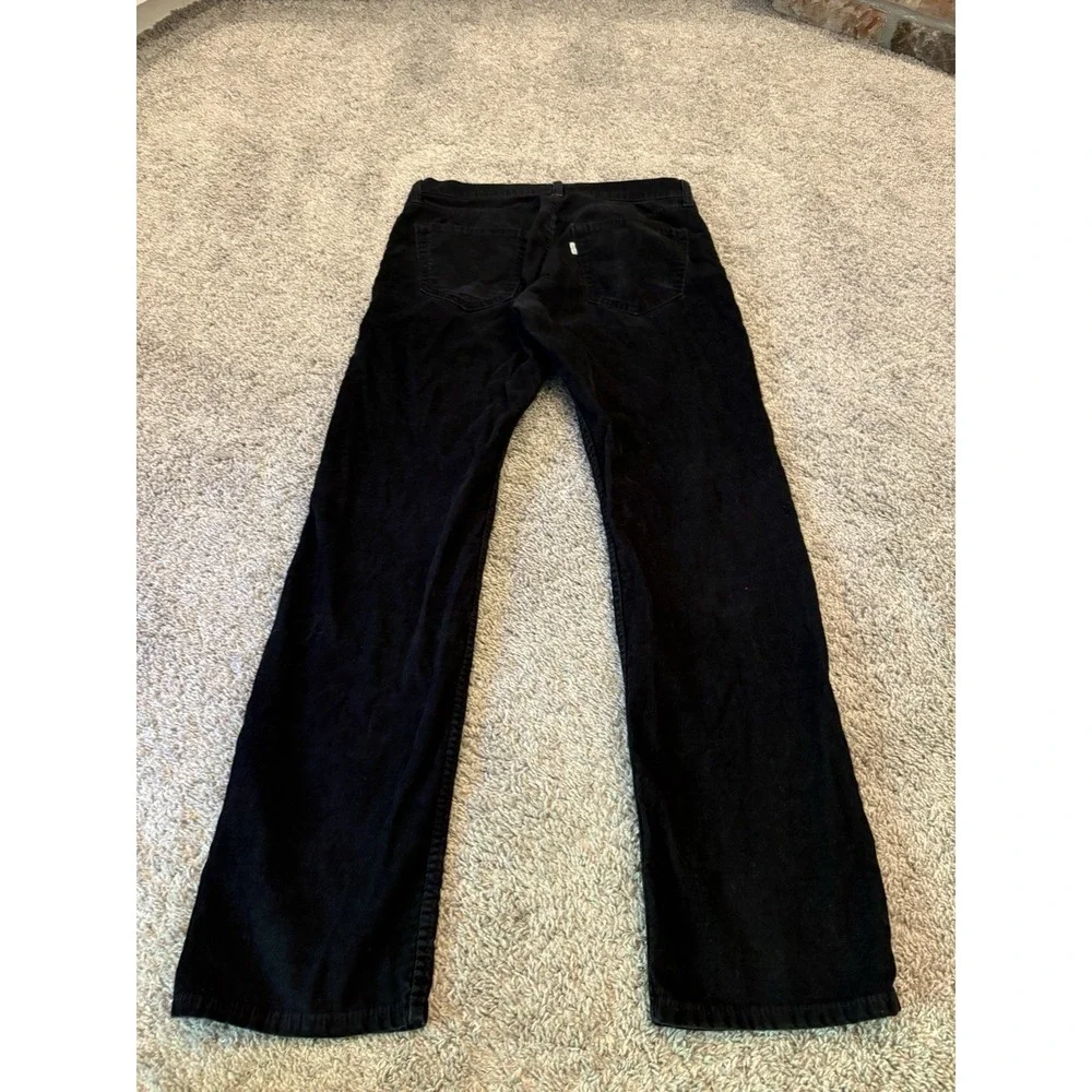 Levis 514 Corduroy Pants Ribbed Mens 31x32 Black White Tab Cotton Blend Rare